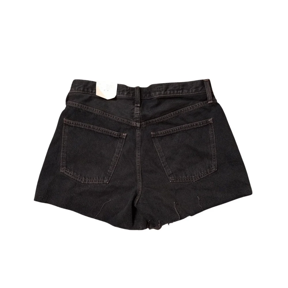 Universal Thread Womens Mid-Rise 90s Baggy Shorts‎ Black Denim 4 4
